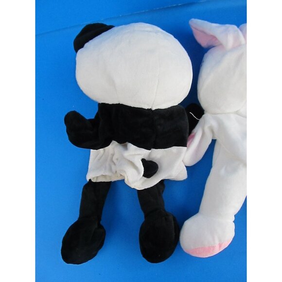 Unbranded Lot Of 3 Plush Stuffed Animal Hand Puppets Panda Bunny Pig - Picture 7 of 8